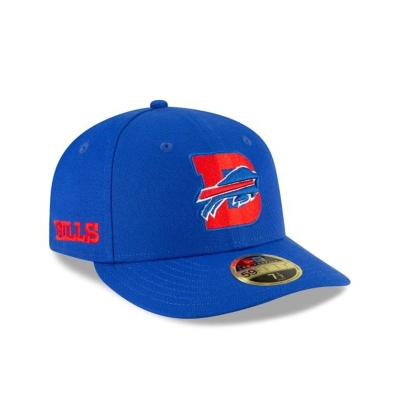 Blue Buffalo Bills Hat - New Era NFL Logo Mix Low Profile 59FIFTY Fitted Caps USA9375206